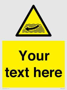 Custom Warning strong river flows